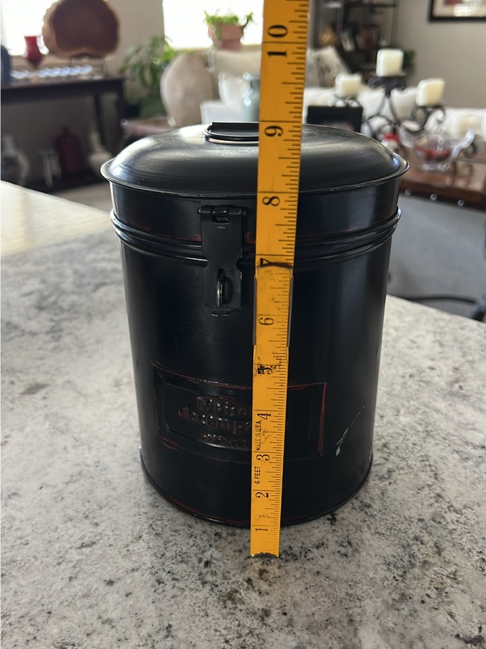 Set of 3 Metal Canisters Home Decor - Picture 3 of 12